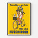 Vintage Poster Pneu Vélo Hutchinson Steviger dan Staal