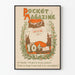 Vintage Pocket Magazine Poster met Kerstman