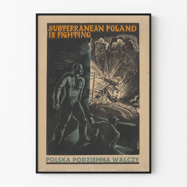 Poolse militaire propagandaposter - Ondergronds Polen vecht