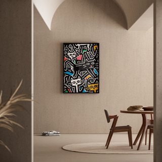 Pop Art Poster - Stilvolle Katzen