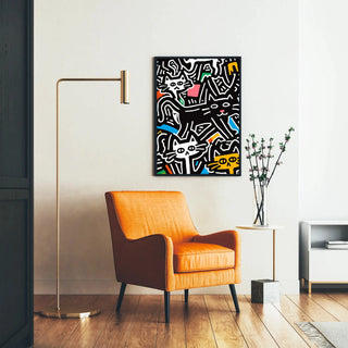 Pop Art Poster - Stilvolle Katzen
