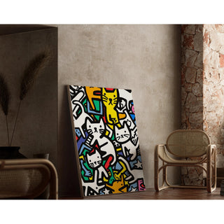 Pop Art Poster - Tanz der Katzen