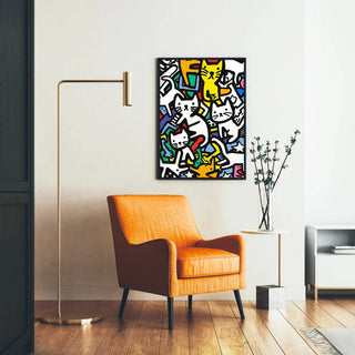 Pop Art Poster - Tanz der Katzen