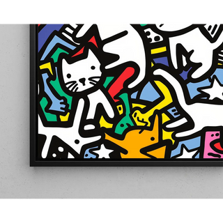 Pop Art Poster - Tanz der Katzen