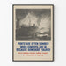 Vintage wall poster on convoy protection at port