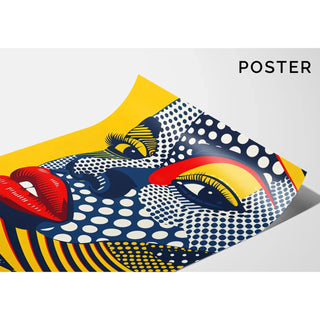 Pop Art Poster - Pop Gesicht