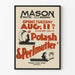 Vintage poster van Potash & Perlmutter in het Mason Theatre