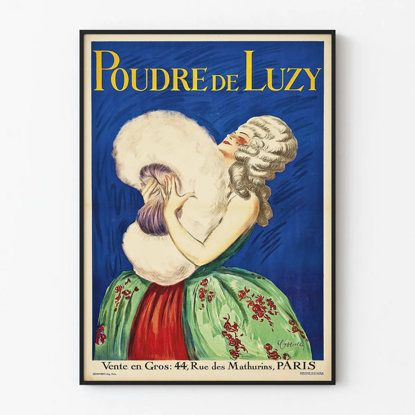 Vintage poster Poudre de Luzy elegante wanddecoratie
