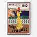 Vintage poster van Toiles Fraudet voor de zomer 1910 - elegante wanddecoratie