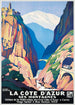 Poster Côte d’Azur et ses montagnes Vintage