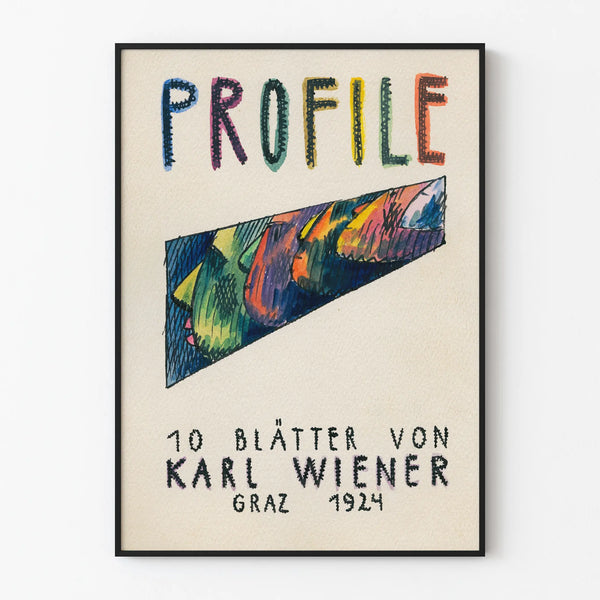 Vintage poster Profile 1924 Karl Wiener - Artistieke muurschildering