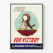 Oude poster Pull for Victory - Vintage Britse propagandaposter