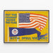 Vintage poster van de Amerikaanse zeeslag - Overwinning en trots — ingelijst kunstwerk aan de muur