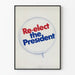 Vintage verkiezingsposter Re-elect the President