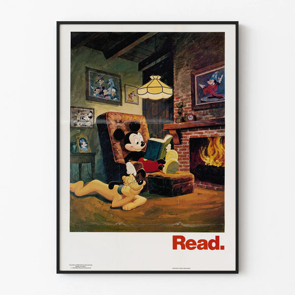 Mickey Mouse leeshoek poster voor muurdecoratie