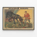 Vintage muurposter Le Laboureur Rouge — ingelijst kunstwerk aan de muur