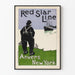 Vintage poster of Red Star Line Antwerp New York