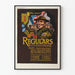 Vintage military poster of Regulars with soldier and American flag
