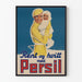 Vintage poster van Persil baby en mama in de winter
