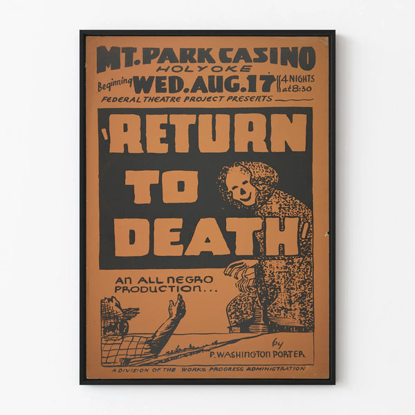 Vintage poster Return to Death - Théâtre Federal Project