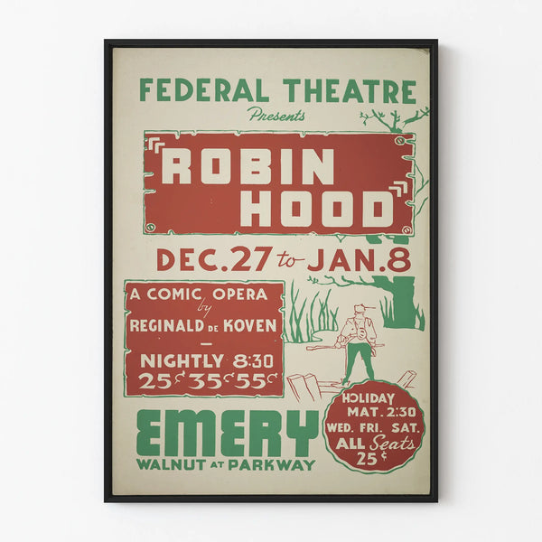 Vintage Robin Hood theater poster - Retro wall decoration Artem Legrand