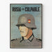 Vintage Poster Oorlog 'Rusland is Schuldig' Soldaat met Helm