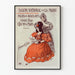 Vintage poster van de Nationale Modebeurs in het Paleis voor Schone Kunsten