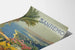 Vintage poster Sanremo panoramisch uitzicht en bloemen