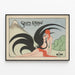Vintage poster zonder rival met vrouw en haan Art Deco — ingelijst kunstwerk aan de muur