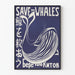 Poster Save The Whales - Maritieme vintage wanddecoratie