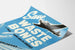 Vintage poster Save Waste Bones muurdecoratie vliegtuig en munitie
