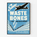 Vintage poster Save Waste Bones muurdecoratie vliegtuig en munitie