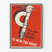 Vintage Poster Says Mike: Het moet eerlijk zijn om de strijd te winnen