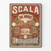 Vintage Scala Poster Illuminated Room with Electric Light