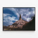 Poster van Chimney Rock in Nebraska - Natuurlijke en landschap wanddecoratie — ingelijst kunstwerk aan de muur