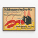Vintage poster Schlemmerkeller – verfijnd wijnrestaurant — ingelijst kunstwerk aan de muur