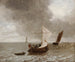 Zeilboten in een bries - School van Jan van de Capelle — weergave van het kunstwerk
