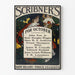 Vintage Scribner's Poster voor oktober met herfstthema
