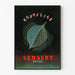 Vintage poster Sedalby Baillly met gestileerd blad als muurdecoratie