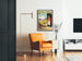 See Ireland First by Walter Till — framed poster above an orange armchair