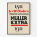 Vintage Müller Poster 1811-1911 Centennial