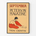 Vintage poster september Peterson magazine rustige lezing