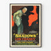 Vintage filmposter Shadows met Lon Chaney