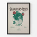 Vintage poster met klavertjes en rozen met portret en bloemmotieven