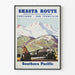 Vintage Shasta Route Train Poster Southern Pacific