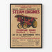 Vintage Steam Engines Poster - Historical Event 1974