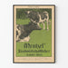 Vintage agricultural calendar poster Menzel 1899 with cows