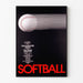 Vintage poster of dynamic black and red softball