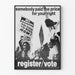 Vintage activistische poster voor stemrecht en burgerrechten