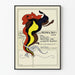 Vintage poster met gekleurde inkt Eagle Printing Ink